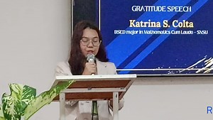 Message of Gratitude by Katrina S. Colta, BSED major in Mathematics Cum Laude at SNSU, Batang Surigaonon Scholar | RPN DXKS Surigao
