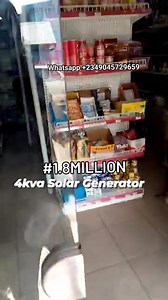 4KV SOLAR GENERATOR POWERING A SUPPER MARKET Get this durable portable Solar power Generator for just #1.8million only Limited Stock Available. LIVE WITH 24HRS ELECTRICITY & SAY BYR BYE TO NEPA WAHALA THIS SOLAR GENERATOR CAN POWER 4Tv,4fan, fridge, 1 inverter Ac and other small small gadgets. (It has 6 solar panels) 480watt each. #SPEC: 4KVA INVERTER 10KWH INBUILT LITHIUM BATTERY 480watt X 6 solar panels We can deliver to you anywhere you're in the country🚚 #DURATION Charges within 2hrs Serve 