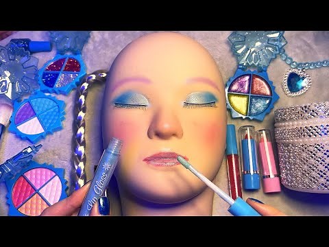 ASMR Frozen Makeup on Mannequin (Whispered)