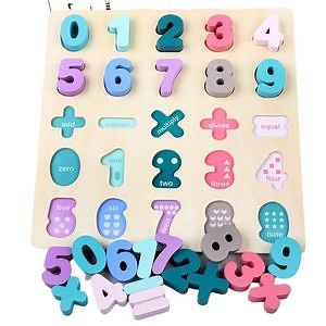 [Hot Item] Kids Wooden Number Puzzle Board