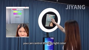 JIYANG Photo Booth,Photo Booth Stand Shell with ChackTok PhotoBooth VIP Member,APP and Remote Control,Music Sync,Selfie Photo Booth Machine for Parties,Wedding and Events