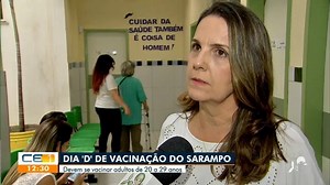 Dia de vacinação contra sarampo para adultos de 20 a 29 anos