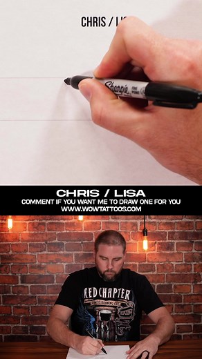 5.8K views · 35 reactions | Chris / Lisa tattoo idea! Watch Mr. Upsidedown draw an ambigram tattoo design that says Chris one way, and then Lisa when he flips the paper upside-down! #tattooideas #ambigram #love #art #chris #lisa #couple | Mr. Upsidedown | Facebook