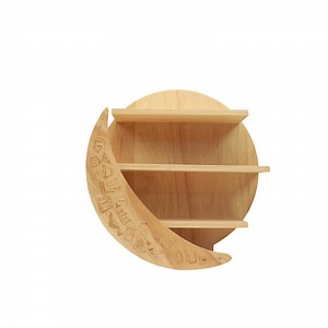 [Hot Item] Wall Mounted Floating Shelves Solid Wooden Mounted Wall Round Shelf
