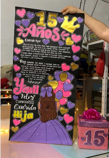 Regalo sorpresa para 15 años: ideas y tarjeta creativa