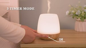 Onaboviva Essential Oil Diffuser -2.4MHz Ultrasonic Glass Diffuser for Home&Commercial,180ml, Pulse&Continuous Mist, 1/3/8H Timer, Waterless Auto-Off, Silent (≤25dB), Aromatherapy Diffuser with Light