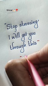 16K views · 420 reactions | Stop stressing..... . . . #fblifestylechallenge #love #handwritten #calligrapy #fblifestyle #fbpost #God | Shital Navghare | Facebook