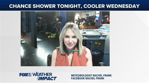 Chance for a shower in spots later tonight/overnight. Not as warm but still beautiful the next two days. fox61.com/forecast | Meteorologist Rachel Frank