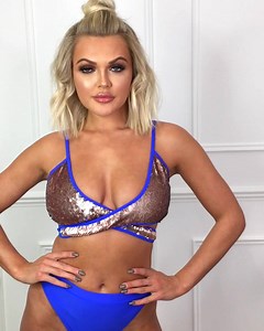 BIKINI ENVY! 😍🔥 Stand out poolside in this cobalt blue sequin beaut ✨ Shop here >>> https://bit.ly/2UtUISI | Pink Boutique