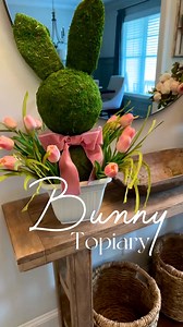 The cutest DIY bunny topiary! 🐰 Super cute & pretty simple craft for Easter or Spring! Items you’ll need to make #thrifting #crafting #homefinds #diycrafts #holidaydecor #homedecor #fyp #foryou | Liz Grella