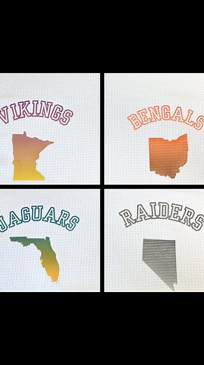 3.9K views | The NFL has officially begun so we made something for each of our locations using our Siser htv ombre patterns! There’s something for every team! Who are you cheering for this season?! #nfl #football #siser #htv #patterns #ombre #designs #custom #diy #crafters #ideas #vikings #bengals #jaguars #raiders | Heat Transfer Warehouse | Facebook