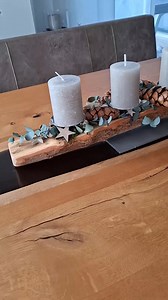 4.4K views · 51 reactions | Adventsgesteck 72 cm lang,(14 cm schmal) passt perfekt auf jeden Tisch .. 91€ plus Versand | Gabis Holz | Facebook