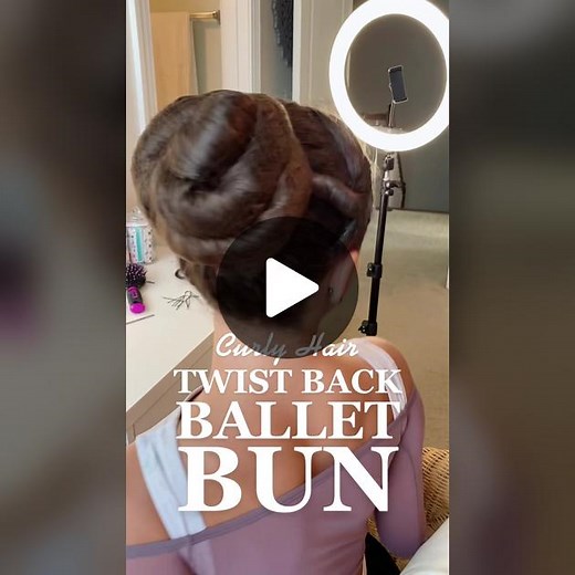 Kennedy has fallen in love with this bun for ballet class that was easily adapted for curly hair #dancemoms #dancemomlife #curltok #ballet #fyp #balletbun #curltok #naturalhair #curlyhair #brownballerina #hairstyle #hairtok #ballet #dance #dancehairstyles #beauty