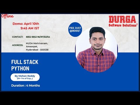 FULL STACK PYTHON Offline Training @ DURGASOFT