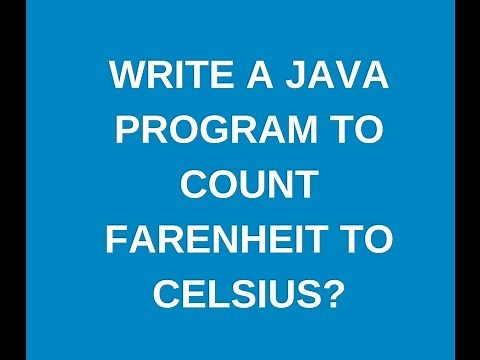 Write a java program to convert Fahrenheit to celsius?