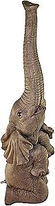 Design Toscano Tiny the Elephant Lawn Sculpture and Garden Sprinkler
