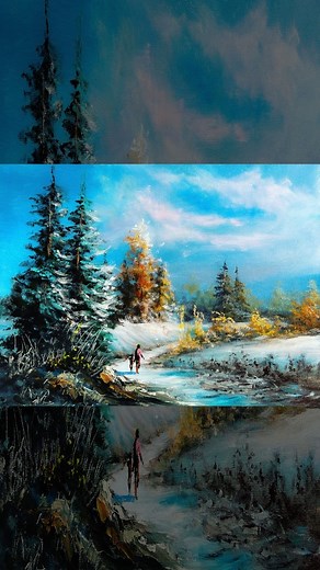 1.5K views · 19 reactions | Snowy Landscape Painting | Art Candy Nepal | Facebook