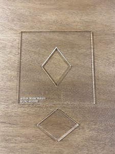 Diamond Router Template: 5mm Clear Acrylic Woodworking Jig - Etsy UK