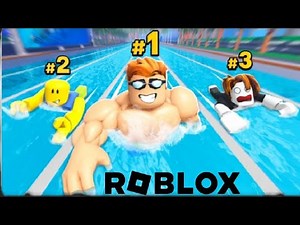 jogando o novo jogo aquático do roblox(liga de natação)