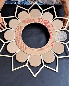 5.9K views · 92 reactions | Reuse Ice cream sticks and Cardboard - wall decor diy #diy #reuse #crafts | Creative ViNii | Facebook