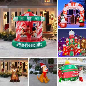 [Hot Item] Inflatable Christmas Carousel Decoration for Festive Holiday Cheer