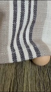 Turn a dinner napkin and a whisk broom to create a gorgeous fall gnome. #gnomesgnomesgnomes #gnomedecor #falldecorideas #fallcrafts | Ruffles And Rain Boots