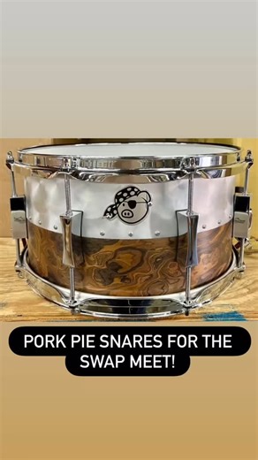 Pork Pie is bringing some insane snares for our swap meet! Only available July 19th at the swap meet. #drum #porkpie #drummer #snares | Drum Flip