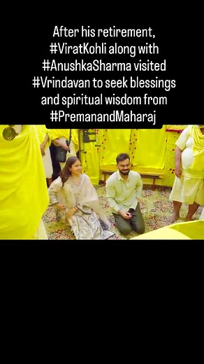 After his retirement, #ViratKohli along with #AnushkaSharma visited #Vrindavan to seek blessings and spiritual wisdom from #PremanandMaharaj #ViratKohli𓃵 #ViratKohliretirement #viratkholi #AnushkaSharma #vrindavan #PremanandMahraj | Voice Box
