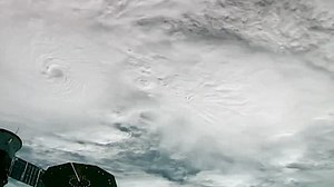 Space station flying over Hurricane Milton captures the storm views