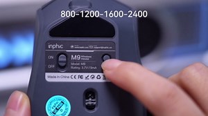 INPHIC Wireless Mouse Rechargeable, [Battery Level Visible], Silent Click USB 2.4G Cordless Mouse for Laptop PC Computer, 6 Buttons, 2400DPI 4 Adjustment Levels, Grey