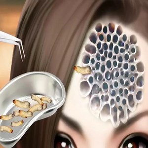 ASMR Treatment Remove Parasite Maggots on Severely Injured Face | Asmr Treatment