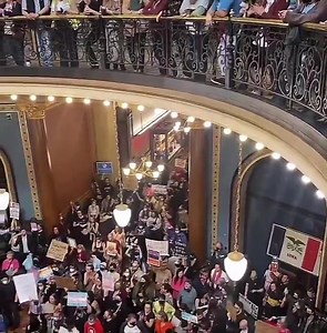 2.5K views · 89 reactions | Iowa Removing Trans Rights from Civil Code — Trans Insurrectionists Take Over Iowa State Capitol Building. | Populist Wire | Facebook