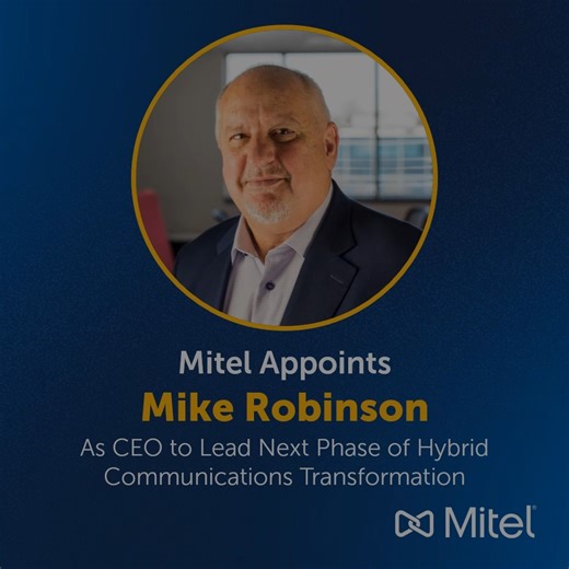 📢 Leadership Update: Mitel has appointed Mike Robinson as CEO to lead our next phase of transformation. Read more: bit.ly/4ntwHEl | Mitel