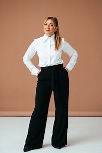 White Oxford Cotton French Cuff Blouse: Non-iron Tuxedo Shirt for Women - Etsy