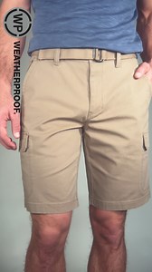 Weatherproof ripstop belted short