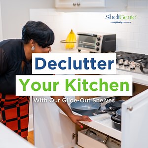 498 reactions · 117 shares | Transform your kitchen from a cluttered space to an organized oasis with our custom Glide-Out shelves.️✨ Visit shelfgenie.com for a free 3D consultation. #ShelfGenie #Neighborly #KitchenOrganization | ShelfGenie | Facebook