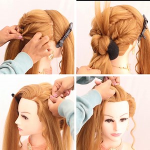 2.3K views · 154 reactions | New Updo Hairstyle For Long Hair Hairstyle For Girls | New Low Bun Hairstyle Tutorial | Braid Hairdo | Facebook