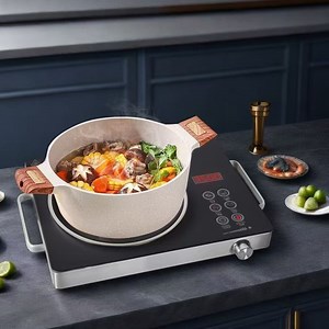 Countertop Infrared Single Burner,2200W Single Burner Electric Cooktop, Hot Plate for Cooking, Electric Stove with Sensor Touch Control.