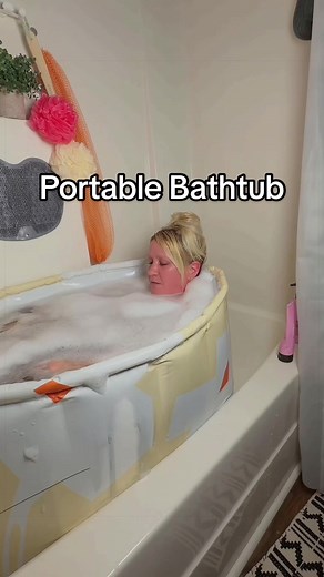 these portable bathtubs are back! Snag them up before they sell out again! #portablebath #bathtub #soakingtub #showertok #bathtok