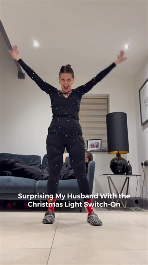 LadBaby on Instagram: "Surprising My Husband With the Christmas Light Switch-On 藍 ⚠️Warning: This video contains flashing lights. #christmas #surprise #dance"