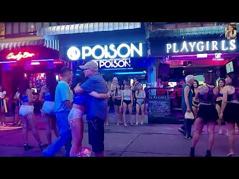 Night in Pattaya Soi 6, : Inside a gogo bar now THAILAND 2025