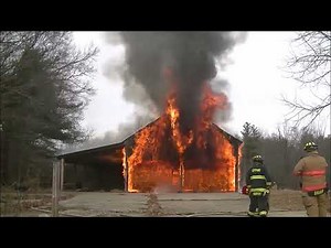 *BARN FIRE* Training Burn Destroys Barn From Start to Finish