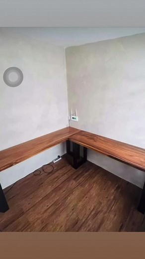 9K views · 4 comments | Empty room space? L- shape table is an efficient and productive workstation designed in the shape of an L that fits parallel to two walls. This type of desk optimizes the corner of a home office or office workspace, as less space is wasted. Thank You Sir N. for sending these photos! 蝹 | The Wood Ox Furniture | Facebook