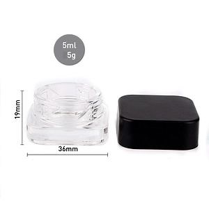 [Hot Item] Square 5g Mini Cosmetic Pacakging Sample Container Eye Cream Glass Jar with Child Anti-Thief Lids