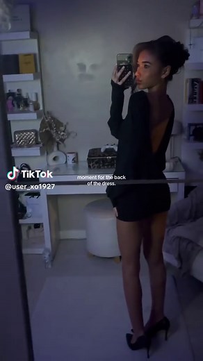 Sexy Brunette's Rebellious Fashion Dress Moment