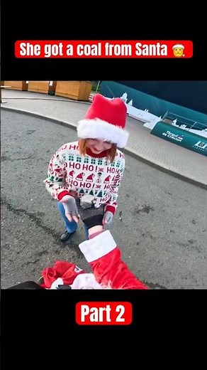SANTA PUNISHED THE NAUGHTY GIRL AND SHE GOT HER WELL-DESERVED GIFT 🎁 #coal #santa #crazygirl #pov