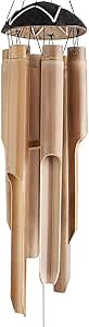 FunCee Handmade Bamboo Wind Chimes for Outside, 33 inch Large Coconut Top, Clearance & Deep Tune Wooden Windchimes, Home Decor for Outdoors & Indoors, Patio Lawn Garden