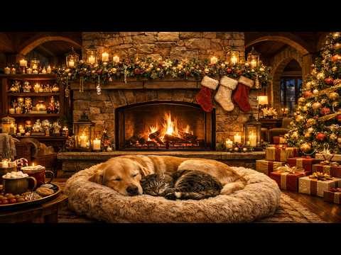 4K Cozy Fireplace Loop 🔥 Calming Music for Sleep & Relaxation | 3+ Hours (3840×2160)