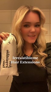 The best extensions for thin hair: our Invisible clip-ins line! 💞😀 @karenselvik is transforming her look with 24" Invisible clip in hair extensions in the shade Platinum Blonde | Irresistible Me