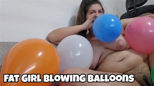 Naked Chubby Girl Inflating Big Balloons – Puffy Cheeks & Jiggle | Clips4sale